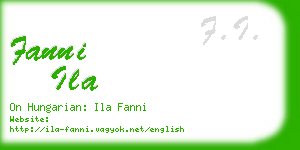fanni ila business card